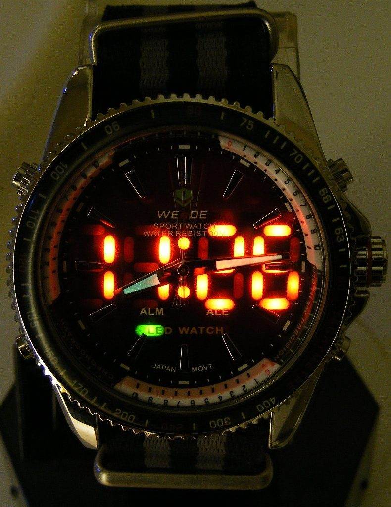 Wiede Ana-Digi LED Alarm Chronograph model WH-903