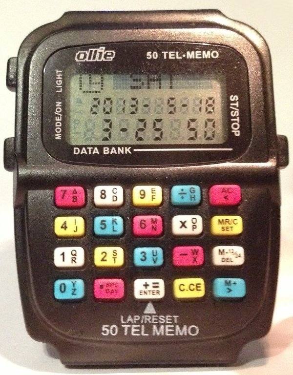 old watch with calculator