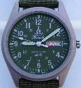 Darch Day-Date Field Watch, green dial